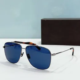 1017 Square Pilot Occhiali da sole Palladium Blue Lens Mens Summer Sunnies gafas de sol Sonnenbrille UV400 Eyewear con scatola