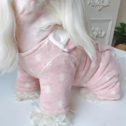 Rompers Girl Dog Cotton Clothes Winter verdicken warmer Jumpsuit kleine Haustiere Mantel Kostüme Yorkshire Pommerian Bichon Pudel Kleidung