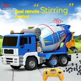 Model odlewu E518 001 zdalnie sterowana ciężarówka inżynieryjna mieszanie cementu betonowy zbiornik elektryczna zabawka dla dzieci prezent 230703