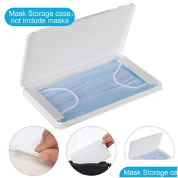 Storage Boxes Bins Portable Mask Box Rectangar Dustproof Case Outdoor Office Disposable Face Masks Container Drop Delivery Home Ga Dhsrp