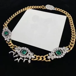Projektant luksusowa biżuteria naszyjniki bransoletka stadniny kolczyki złoto srebro masa perłowa zielony kwiat naszyjnik Link Chain Womens