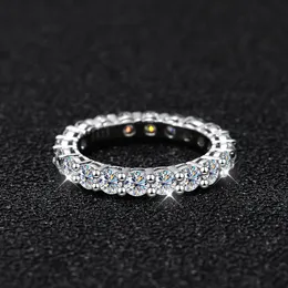 With Side Stones COSYA 2.2 Ct Full Row Rings For Women 925 Sterling Silver D White Gold Diamond Rings Wedding Fine Jewelry 230701