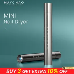Secadores de unhas MAYCHAO Mini LED Light Dryer Machine Para Gel Nails Lanterna Portabilidade Aço Inoxidável Lamp Art Tools 230703