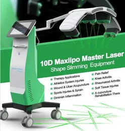 Máquina de emagrecimento de remoção de gordura indolor original MAXlipo Master 10D Green Lights Cold Laser Therapy Beauty Equipment LIPO laser Slim device