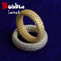 Wedding Rings Bubble Letter Couples Ring for Men Trend White Gold Color Hip Hop Jewelry Iced Out Rapper 230703