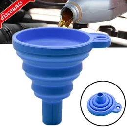 New Engine Funnel Car Universal Silicone Liquid Funnel Washer Fluid Change Foldable Portable Auto Engine Oil Petrol Change Funnel