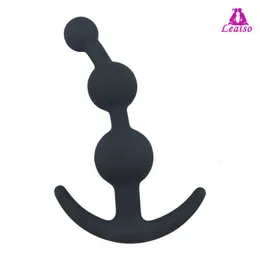 Leye Lealso three section bead pulling anal plug prostate massager backyard toy opener sex
