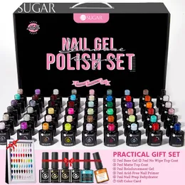 Nail Manicure Set UR SUGAR 60 Colors Gel Polish Kit UV LED Vernish Send 6pcs Functional Base Top Whole Learner 230703