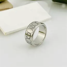 Luxurys Designer Ring Love Rings Luxury Jewelry Silver Rings for Women Men Engraved Letter Pattern Lovers Jewelry Titanium Steel Never Fade Not Allergic Gifts