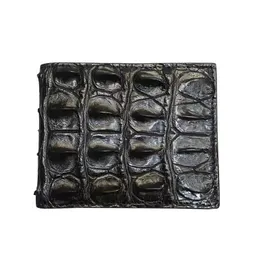 2023 New Fashion Business męskie portfele ze skóry aligatora krokodyl krótki portfel ze skóry naturalnej chłopiec marka luksusowe etui na karty torebka