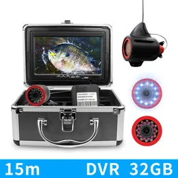 Localizador de peixes Erchang DVR Câmera de pesca subaquática 4X Zoom 1000TVL 24 Luzes Câmera de gravação de vídeo à prova d'água para pesca de inverno HKD230703