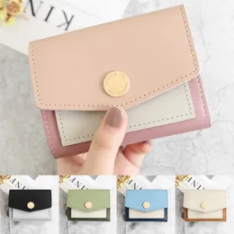 Women Short Small Money Coins Wallet Ladies Leather Folding Cash Card Holder Purse Hasp Mini Clutch Girl Bag