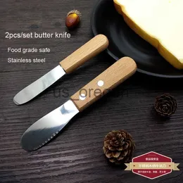 Dinnerware Sets 2pcs Stainless Steel Cheese Butter Spatula knifes Child Kid Sand Cheese Slicer Knife Cutter Safety Kitchen Tool Accessories x0703