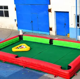 5 m-10 m attraktives aufblasbares Snooker-Ballspiel, Spielplatz, Fußball, Billardtisch, Schlauchboote, Billardball, zum Aufblasen des Snooker-Fußballfelds