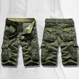 Męskie spodenki męskie Midrise Zipper Fly Camouflage Print Multipockets Cargo Streetwear 230703