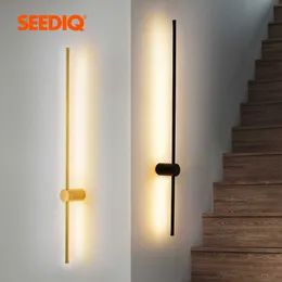 램프 현대식 LED 비품 스콘을 실내 가벼운 거실 침실 소파 배경 램프 롱 벽 램프 HKD230701