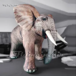 Balão de mascote de elefante gigante inflável fantástico de 3 m com ventilador para eventos