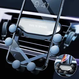 Gravity Car Phone Holder Acessórios de suporte de celular GPS Suporte de montagem para iPhone 13 12 11 Pro 8 Samsung Huawei Xiaomi Redmi LG L230619