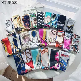 Scarves 100 colors Emulation Silk Leopard Small Bag Handle headband Scarf Women Fashion Luxury Brand Hair Tie Ribbon Scarf J230703