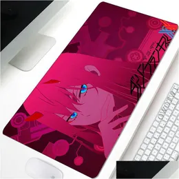 Mouse Pads Wrist Rests Pad Gamer Large Computer Mousepads Mat Zero Two Darling In The Franxx Carpet Natural Rubber Soft Office Mic Dhu3E