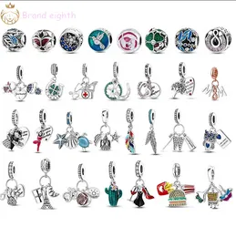 För pandora charms sterling silver pärlor slända fågel charmes ciondoli diy fina pärlsmycken