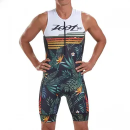Cycling Jersey Sets Zootekoi Men Triathlon Sleeveless Breathable Bodysuit Summer Mountain Bike Cycling Wear Outdoor Running Wear Custom Swimsuit 230701