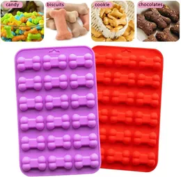 18 Units 3D Sugar Fondant Cake Dog Bone Form Cutter Cookie Chocolate Silicone Molds Decorating Tools Kitchen Pastry Baking Molds I0703