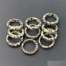 Pierścienie zespołowe Mężczyźni 6 mm niszczenie kamienia naturalnego Jasper kwarc szklany kryształowa modna reiki ślubne dziewczyny mody biżuteria dostawa dh1v9