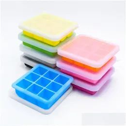 Other Bar Products Ice Cube Tray With Lids Kitchen 9 Grids Food Grade Sile Square Diy Ices Mod Drop Delivery Home Garden Dining Barwa Dhinw