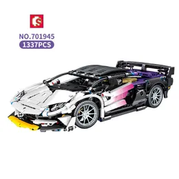 Diecast Model Teknik Süper Yarış Spor Arabası Lambo Araç Yapı Taşları Erkek Hediyeleri için Tuğla Oyuncakları Birleştirin 230703