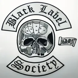 Whole Excellent 4-teiliges Back-Set Black Label Society, gestickter Aufnäher zum Aufbügeln, Aufnäher für Biker-Jacke, Reiter, Weste, zum Aufbügeln auf jedes Kleidungsstück, Mode248p