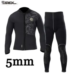 Neoprenanzüge Trockenanzüge Slinx 5mm Tauchanzug Und Hosen Männer Neopren Tauchen Kite Surfen Unterwasser Kleidung Anzug Front Zip HKD230704