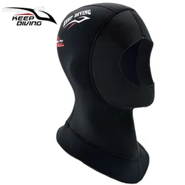 Mute Mute stagne 5MM Fibra termica ultra elastica Neoprene Scuba Diving Hood Cap Hat Tenere caldo a prova di freddo Winter Swim Muta Wet Suit Equipment HKD230704