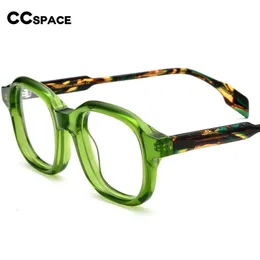 Sunglasses Frames 54703 Optical Eyeglasses Frame Men Women Vintage Glasses Green Acetate Spectacle for Male Clear Lens 230704