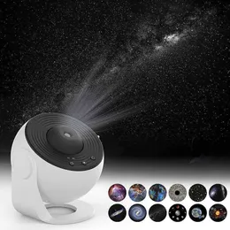 Lights 12in1 LED Star Night Light Planetarium Earth Solar System Projector Light-Romantic Gifts for Men Women Children HKD230704