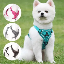 Hundehalsbänder im Weste-Stil, reflektierend, atmungsaktiv, Haustierleine, kleines Halsband, Hundezubehör, mittelgroßes Geschirr, hell, leuchtend, leuchtend
