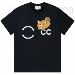 Camisetas masculinas designer de verão novo desenho animado de moda redonda de pescoço unissex solto de manga curta casual tee tb9y