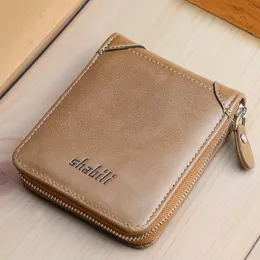 Nouveau portefeuille pour hommes court multi-fonction mode décontracté huile cire tirage carte portefeuille PU porte-cartes pour hommes porte-cartes sacs porte-monnaie