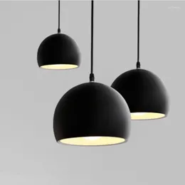 Pendant Lamps Modern Fashion Simple E27 LED Lamp Half-round Aluminum Chandelier For Bar Bedroom Restaurant Hanglamp Suspension Luminaire