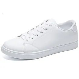 Dress Shoes White Sneakers Men Korean Trend Fashion Lace Up All match PU Leather Casual Comfortable Walking Board Chaussure Blanche 230703