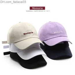 Czapki z daszkiem SLECKTON Katun Topi Bisbol untuk Pria dan Wanita Fashion MEMORIE Bordir Unisex Musim Panas Matahari Casquette Z230704