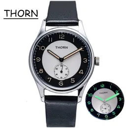 Women s Watches THORN Watch For Man 37 8MM Sterile Dial Retro Luminous Hand Clock Quartz Stainless Steel Tribute Men 230703