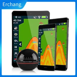 물고기 파인더 Erchang XA02 무선 피쉬 파인더 휴대용 깊이 에코 사운 더 48m/160 피트 탐지기 소나 알람 트랜스 듀서 어류 파인더 IOS Android HKD230703