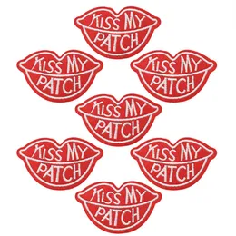 10 Stück „Kiss my“-Aufnäher für Kleidung, gestickte Aufnäher, Applikationen, Aufnäher, Nähzubehör für DIY-Kleidung273j