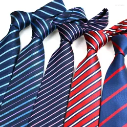 Bow Ties YISHLINE 40 COLORS Classic Men Tie 8cm Fashion Business Formal Wedding Stripe Neck Shirt Dress Accessories