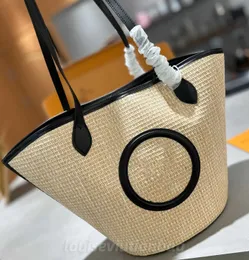 Borse da sera Borse di paglia firmate Cestino Borsa da donna Borsa a secchiello Borsa a tracolla da spiaggia Borsa a tracolla da donna 2023 Borse da designer Borsa totes legnosa