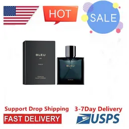 Clássico Mais Recente Design de Luxo Incenso 100ml azul EDP EDT Frete Grátis Homens Sexy Homens Perfumes Spray de Longa Duração Parfumes Antitranspirantes Masculinos para Homens Original