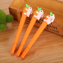 Point Pens 40 PCS Creative Cute Rabbit Carrot Carrot Pen Cartoon التعلم القرطاسية الجزرة توقيع مكتب توقيع القلم 230703
