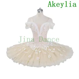 Beige Fairy Harlequinade variation Professional Ballet Tutu Dress Sleeping Beauty Ballet Compensiton Tutu Costumes Kids Performance253C