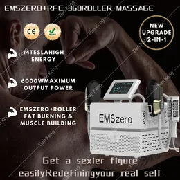 2023 New Emszero 2-in-1 5D Roller Non invasive Mechanical Compression Micro Vibration+Infrared Tightening Muscle Neo RF Massage Muscle Stimulator
